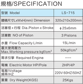 LS-715 免黄油动力喷雾机